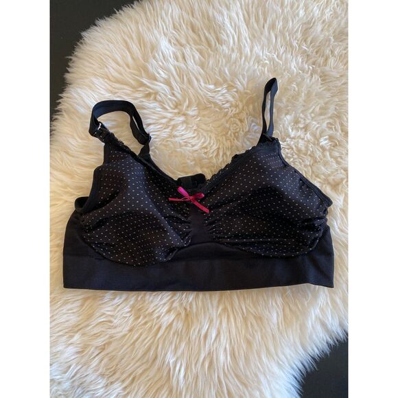Anita Seamless Stretch Nursing Maternity Bra Size Small Black Dot 5097 - Picture 1 of 4